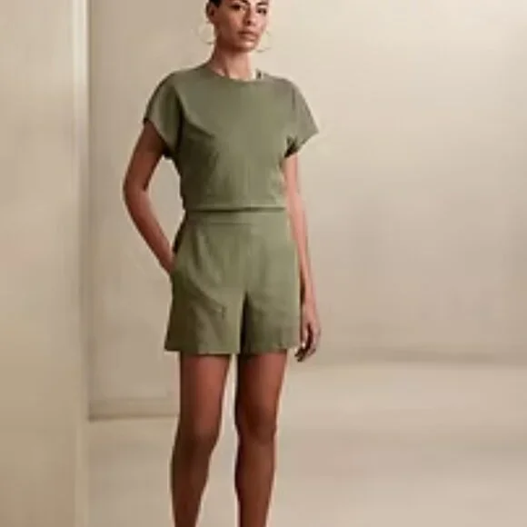 Banana Republic Desert Thyme Linen-Blend Easy Short/NWT/Various sizes - Picture 1 of 16